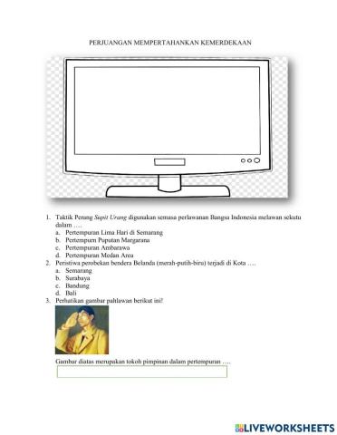 LKPD perjuangan mempertahankan kemerdekaan