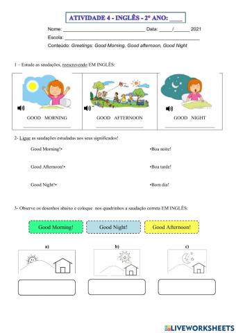 2° ano - INGLÊS - SEMANA 4