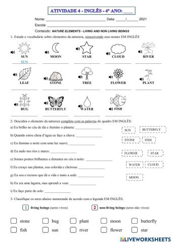 4° ano - INGLÊS - SEMANA 4