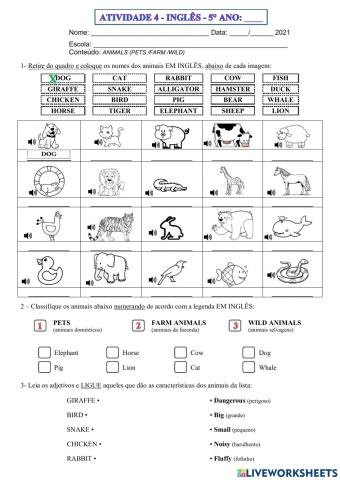 5° ano - INGLÊS - SEMANA 4