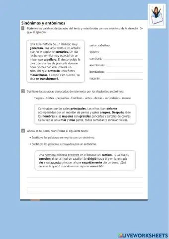 Sinónimos y antónimos