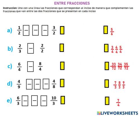 Entre fracciones