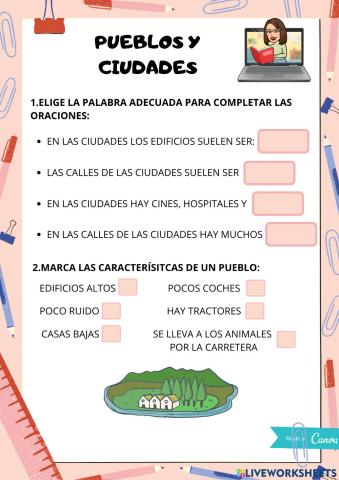 Los pueblos y ciudades