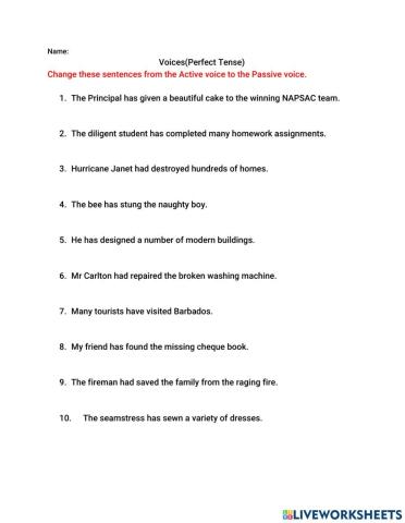 Passive & Active Voice