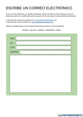 Escribe un correo electrónico