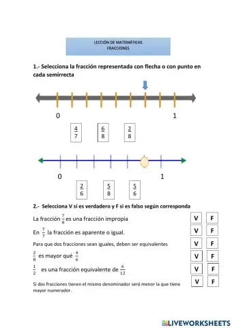 Clases de fracciones