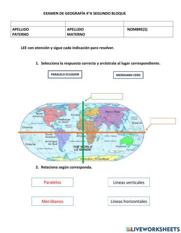 Examen geografia
