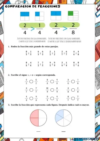 Comparación de fracciones