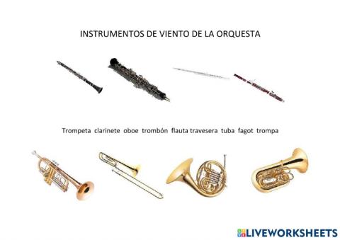Instrumentos de la orquesta