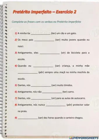 Pretérito imperfeito - ex. 2