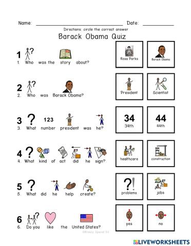 Barack Obama-Reading Comprehension