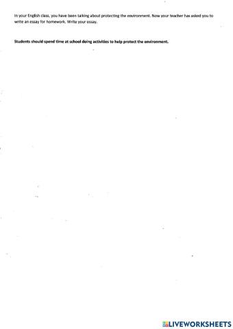 D class WB p49 Environment writing