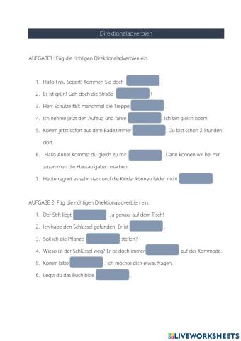 Direktionaladverbien