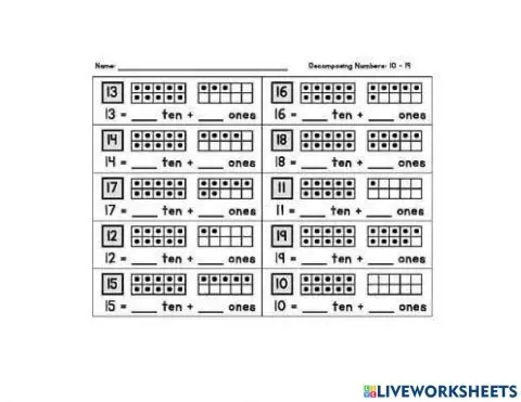 Compose and decompose numbers