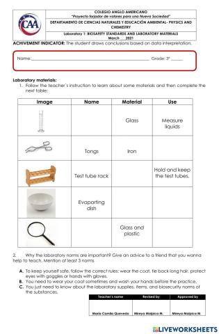 Laboratory materials