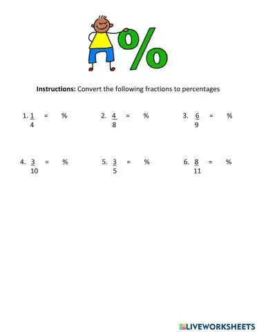 Fraction to Percents