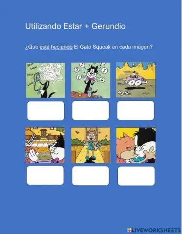 Utilizando Estar + Gerundio