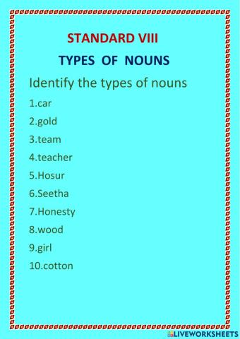 Types of nouns
