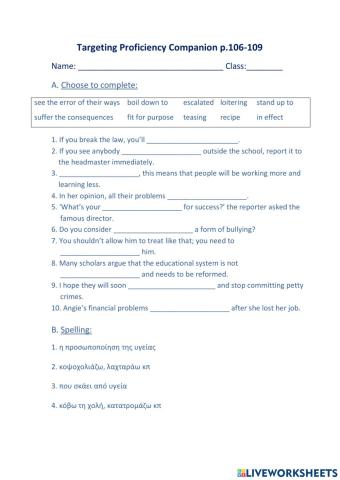 Targeting Proficiency Module 8 Comp.p.106-109