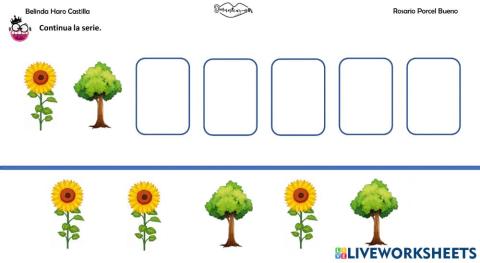 Series de 2 elementos: plantas