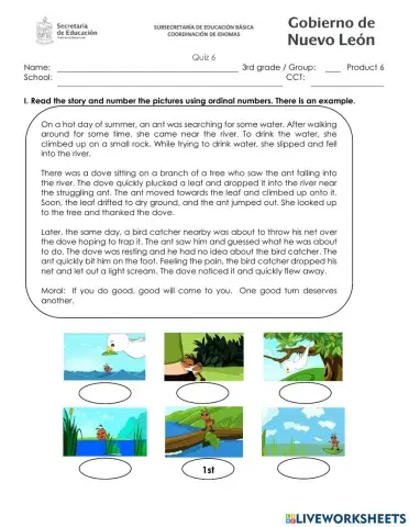 Quizz third grade february