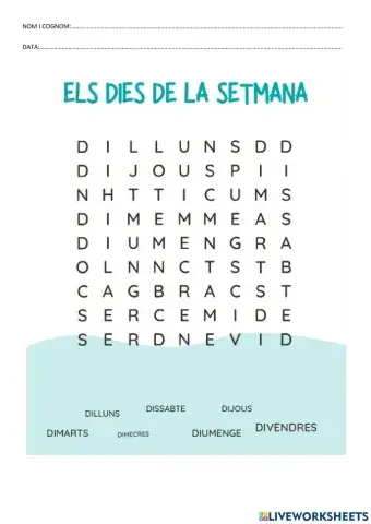 Els dies de la setmana