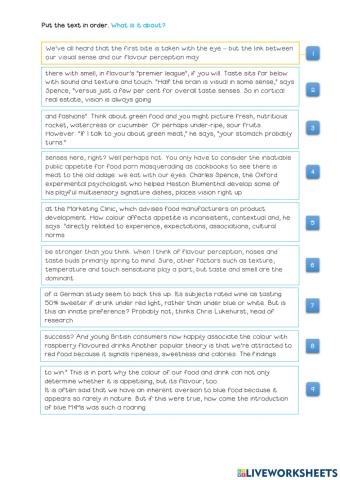 How we taste different colours