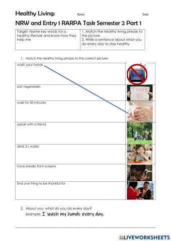 NRW and Entry 1 RARPA Task Semester 2 Part 1