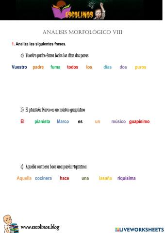 Análisis morfológico IX
