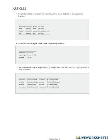 Definite articles in portuguese