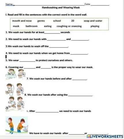 Handwashing and wearing mask