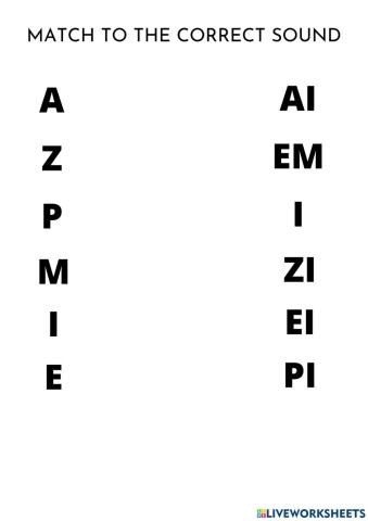 Alphabet sound