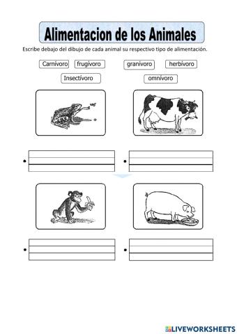 Animales alimentacion