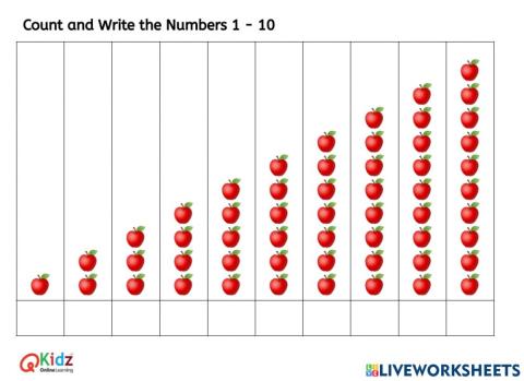 Counting numbers 1 to 10