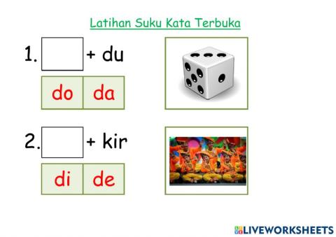 Suku kata terbuka d004