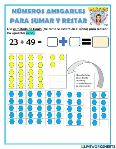 Números amigables para sumar y restar
