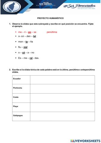 Posición de la sílaba