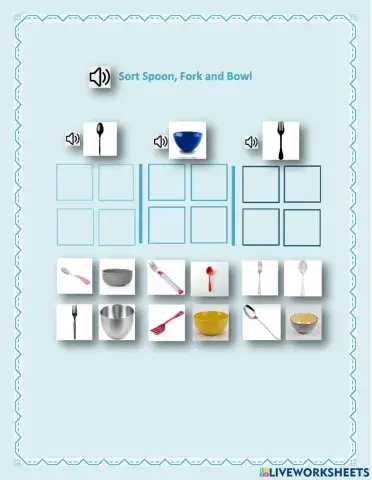 Sort  spoon, fork and bowl - 1.02 - Emma