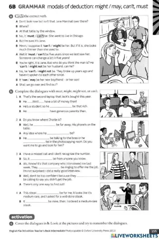 GEP 7B - Unit 6B (Grammar - Modals of Deduction