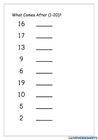 What  number comes next