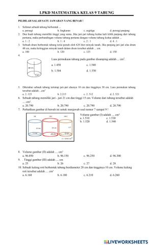Ulangan I matematika 9