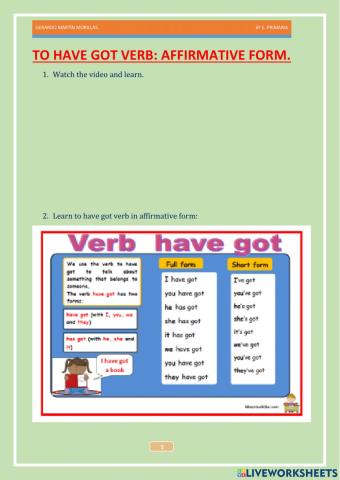 To have got affirmative form.