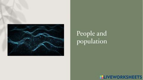 People and population