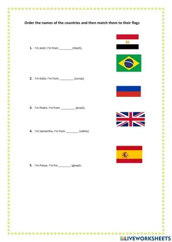 Verb to be and nationalities