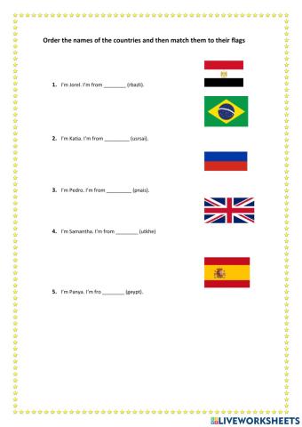 Verb to be and nationalities