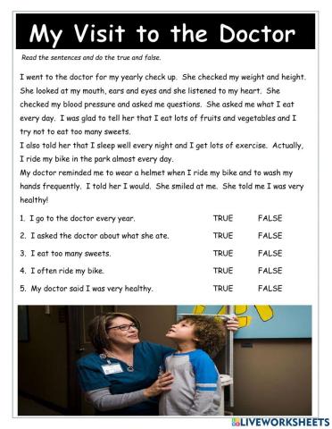 MyVisit to the Doctor Reading