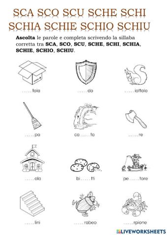 Sca sco scu sche schi