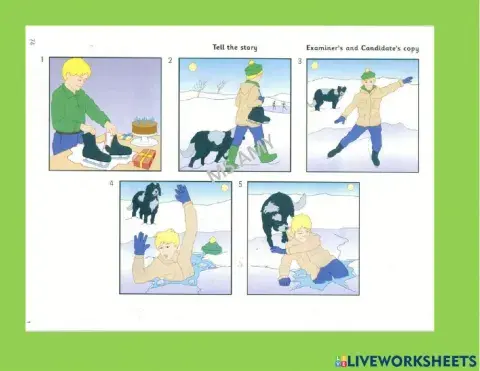 Writing: tell a story