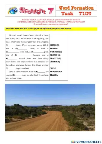 Spotlight 7 Task 7109