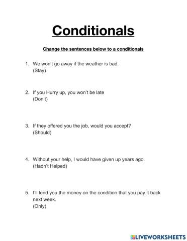 Conditionals 3